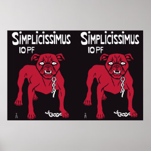 Póster Simplicissimus Thomas Theodor Heine