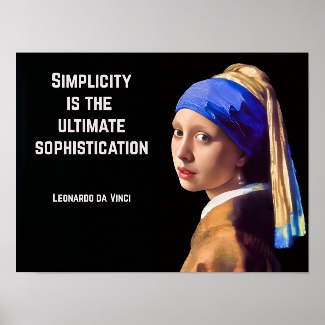 Póster Simplicity is the ultimate sophistication (Frente)