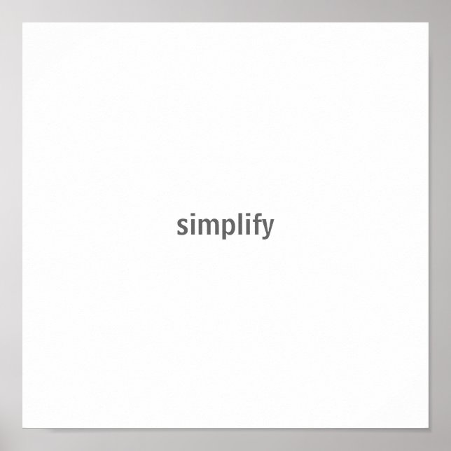 Póster simplificar (Frente)