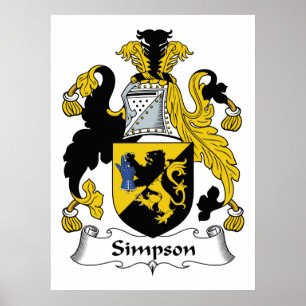 Póster Simpson Family Crest