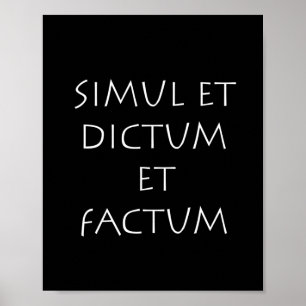 Póster Simul et dictum et factum