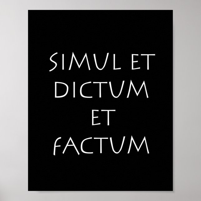 Póster Simul et dictum et factum (Frente)