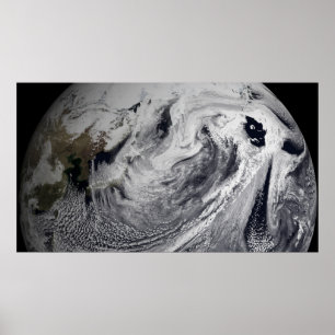 Póster Simulación de la nube de un solo día 4