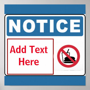 Póster Sin alimentos en las instalaciones, añadir texto,