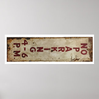 Póster sin aparcamiento 16-18:00