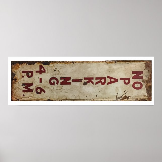 Póster sin aparcamiento 16-18:00 (Frente)