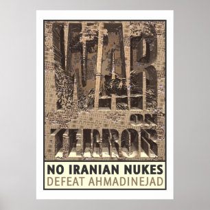 Póster Sin armas nucleares iraníes