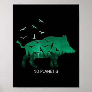 Póster Sin clima de protección ambiental del planeta B