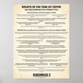 Póster "Sin discriminación" Derechos humanos X Pequeños P