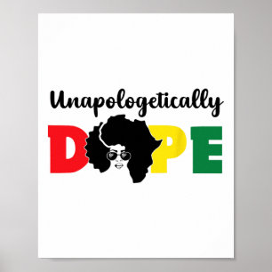 Póster Sin disculparse Drogas Mes de la Historia Negra Af