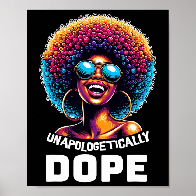 Póster Sin disculpas Drogas Mes de la Historia Negra Afri (Frente)