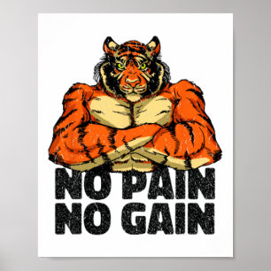 Póster Sin Dolor Sin Ganancia Gimnasio De Tigre