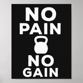 Póster Sin dolor sin ganancia - Muro de gimnasio Inspirad