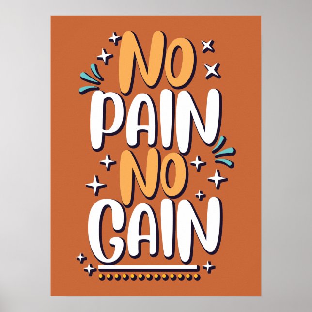 Póster Sin dolor sin Poster de ganancia (Frente)