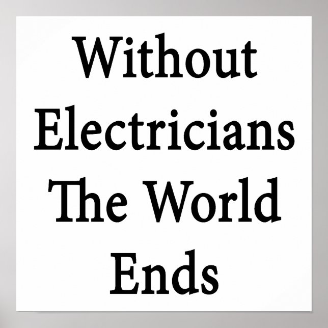 Póster Sin Electricistas El Mundo Termina (Frente)