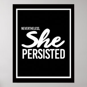 Póster Sin embargo ella persistió - Elizabeth Warren --