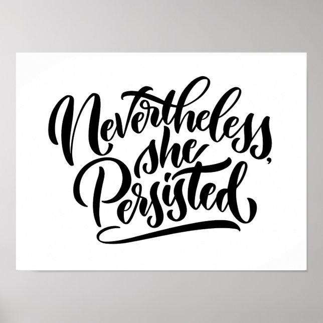 Póster Sin embargo, letra impresa persistió (Frente)