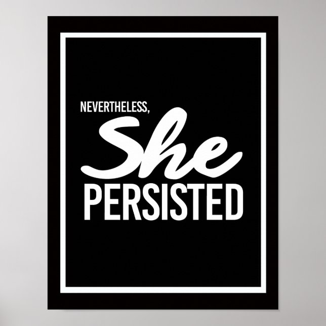 Póster Sin Embargo, Persistió - Elizabeth Warren - (Frente)