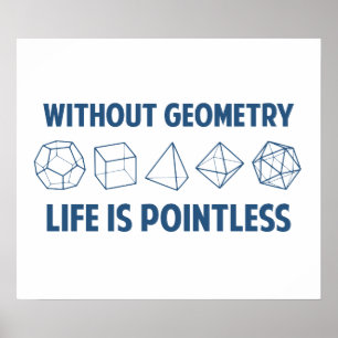 Póster Sin Geometría, La Vida Es Insignificante