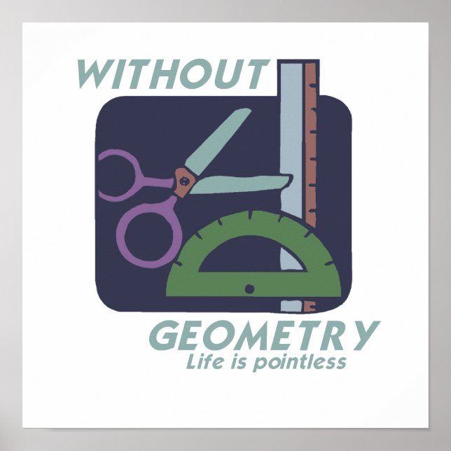 PÓSTER SIN GEOMETRÍA, LA VIDA ES SIN PUNTO. (Frente)