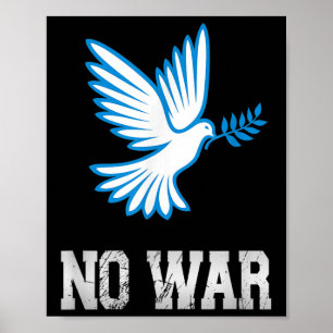 Póster Sin guerra, palos de paz, contra la guerra, sin gu