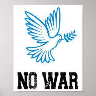 Póster Sin guerra, palos de paz, contra la guerra, sin gu
