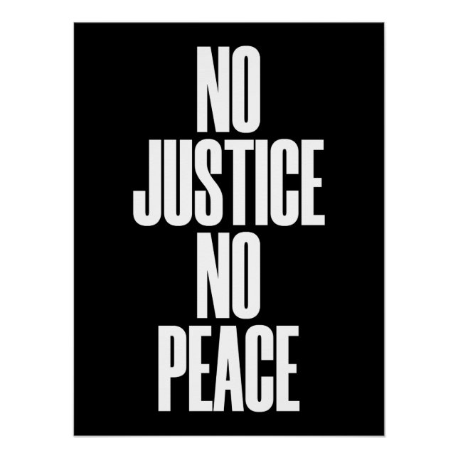 Póster Sin justicia, sin paz (Anverso)