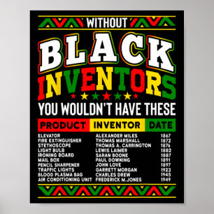 Póster Sin los inventores negros no tendrías eso