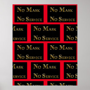 PÓSTER SIN MÁSCARA SIN SERVICIO
