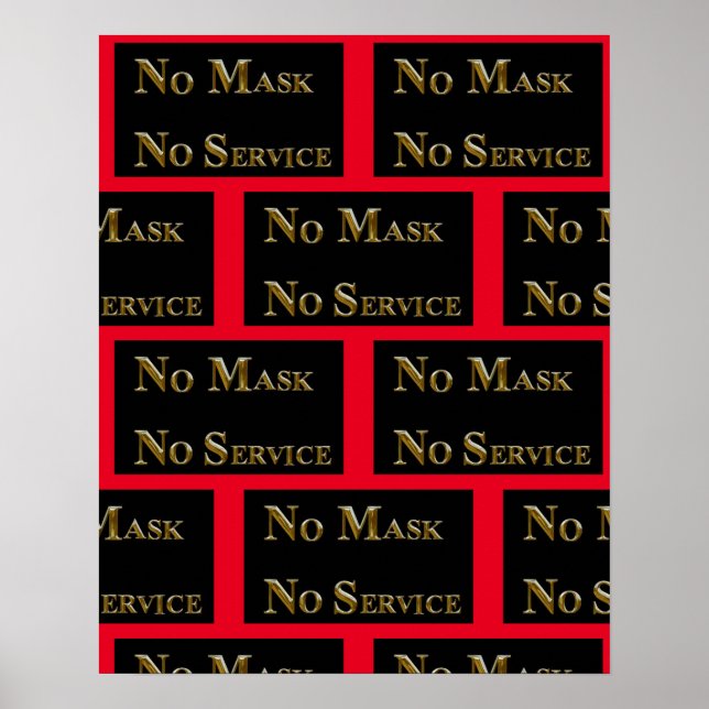 PÓSTER SIN MÁSCARA SIN SERVICIO (Frente)