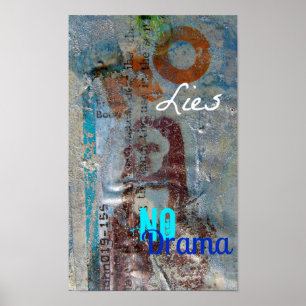 Póster Sin mentiras, sin medios mixtos de teatro