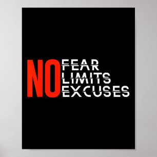 Póster Sin Miedo Sin Límites Ni Excusas _ Inspiración _ M
