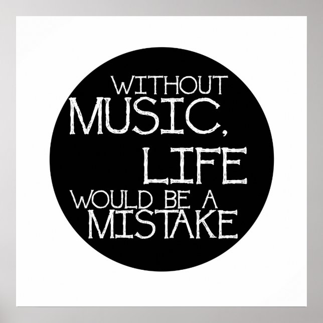 Póster Sin música la vida sería un error (Frente)