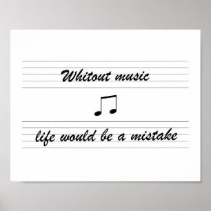 Póster Sin música la vida sería un error - poster
