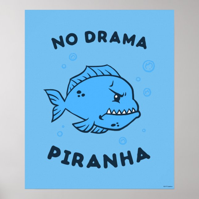 Póster Sin piraja dramática (Frente)