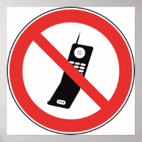 Sin Poster de Rótulo de teléfono móvil