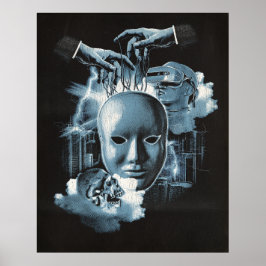 Póster Sin rostro - Diseño de calzado de Gótico técnico