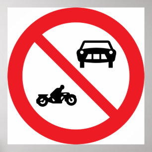 Póster Sin Rótulo de carretera de vehículos