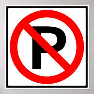 Póster Sin Rótulo de la autopista de estacionamiento