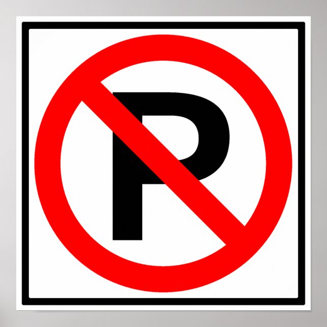 Póster Sin Rótulo de la autopista de estacionamiento (Frente)