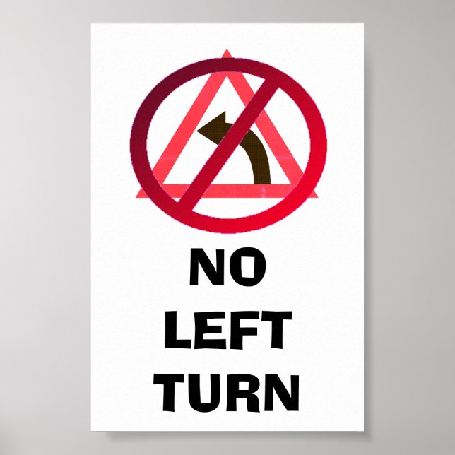 Póster Sin signo de giro a la izquierda (Frente)