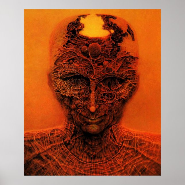 Póster Sin título (Detrás de la piel) de Zdzisław Beksińs (Frente)