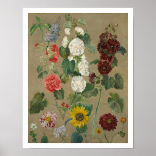 Póster Sin título (Flores) (aceite a bordo)