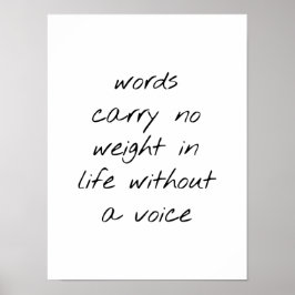 Póster Sin un Poster de voz