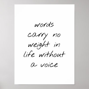 Póster Sin un Poster de voz