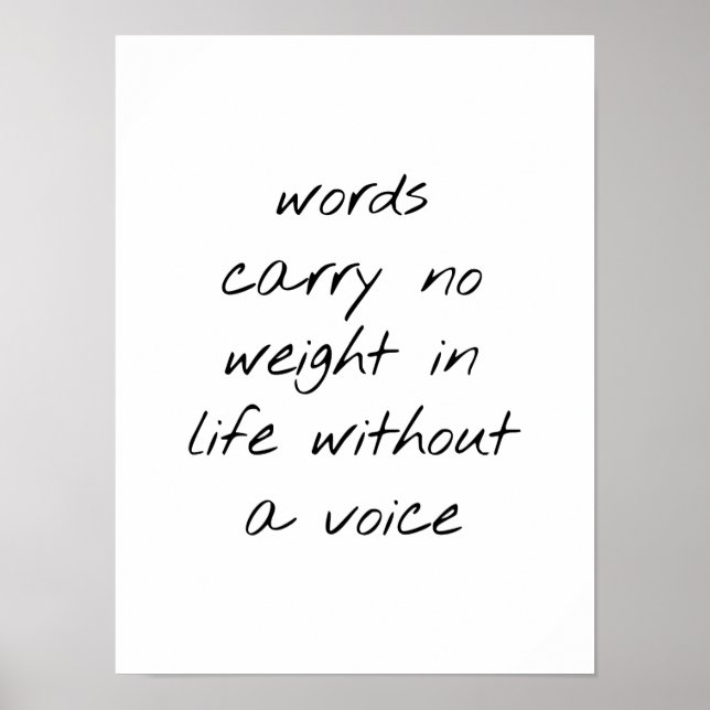 Póster Sin un Poster de voz (Frente)