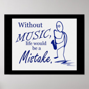 Póster Sin vida musical, un error