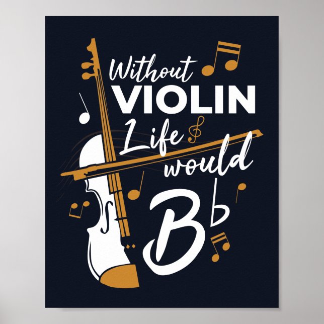Póster Sin Violín, la vida sería música plana (Frente)