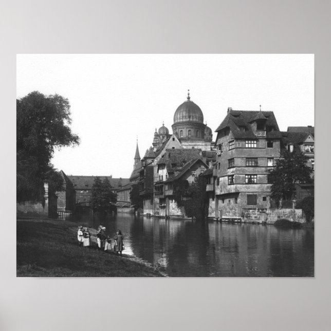 Póster Sinagoga en Nuremberg, c.1910 (Frente)