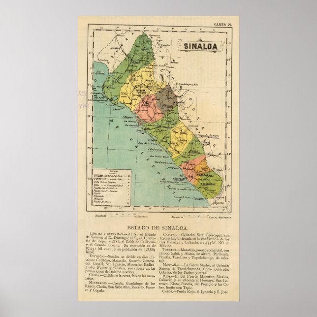 Póster Sinaloa, México (Frente)